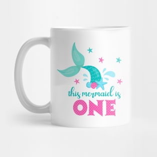 Mermaid Tail 1st Birthday Mug